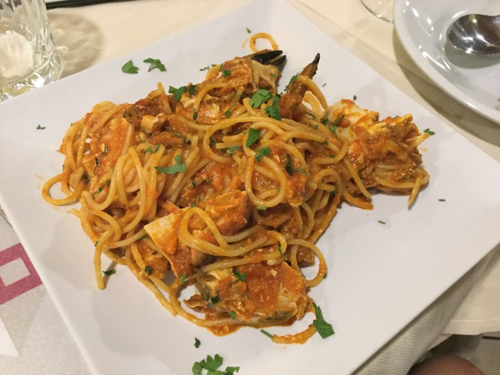 Spaghetti al granchione del Sardegna 85